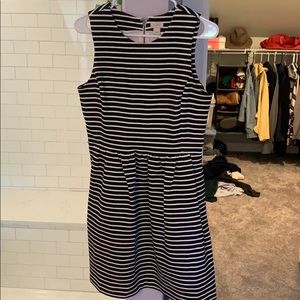 Black & white stripped J•Crew dress